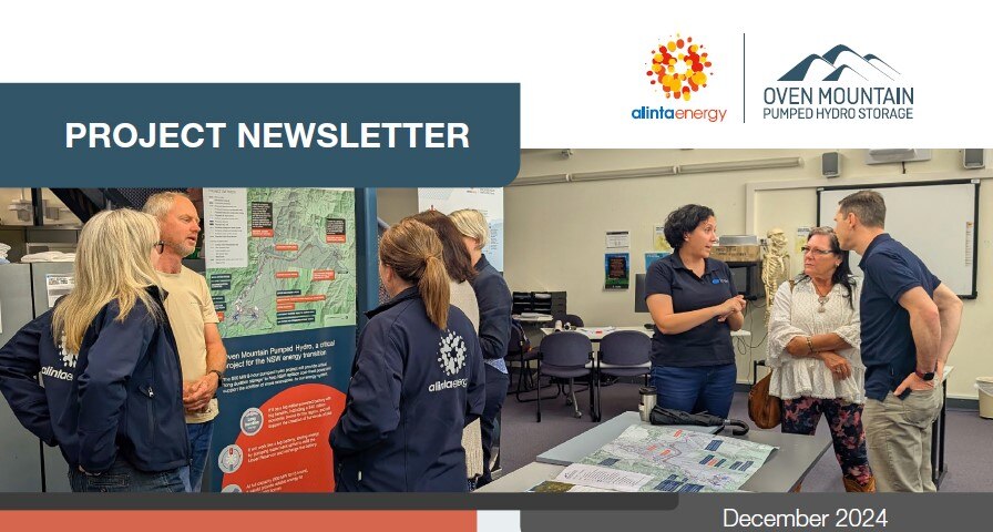 The header for our newsletter shows Alinta Energy workers talking with members of the community at an event